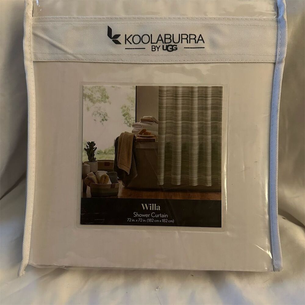 Koolaburra by UGG Willa Striped Beige Shower Curtain 72x72 Modern